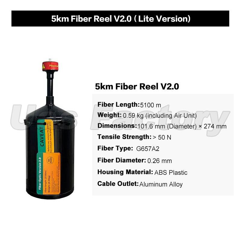 FPV Fiber Optic Communication & Video Transmission Module for RC Drones V2.0/3.0