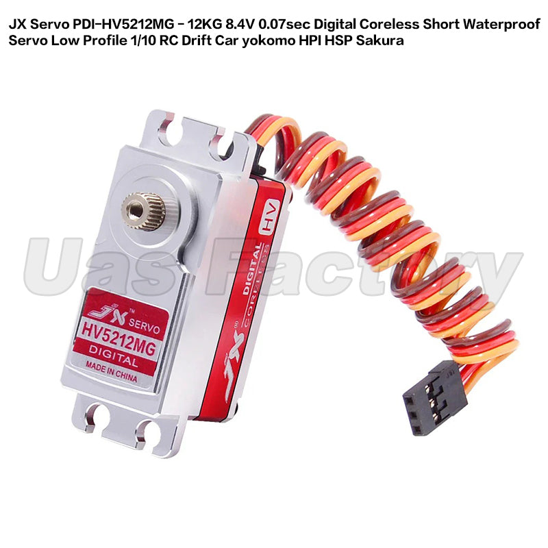 JX Servo PDI-HV5212MG - 12KG 8.4V 0.07sec Digital Coreless Short Waterproof Servo Low Profile 1/10 RC Drift Car yokomo HPI HSP Sakura