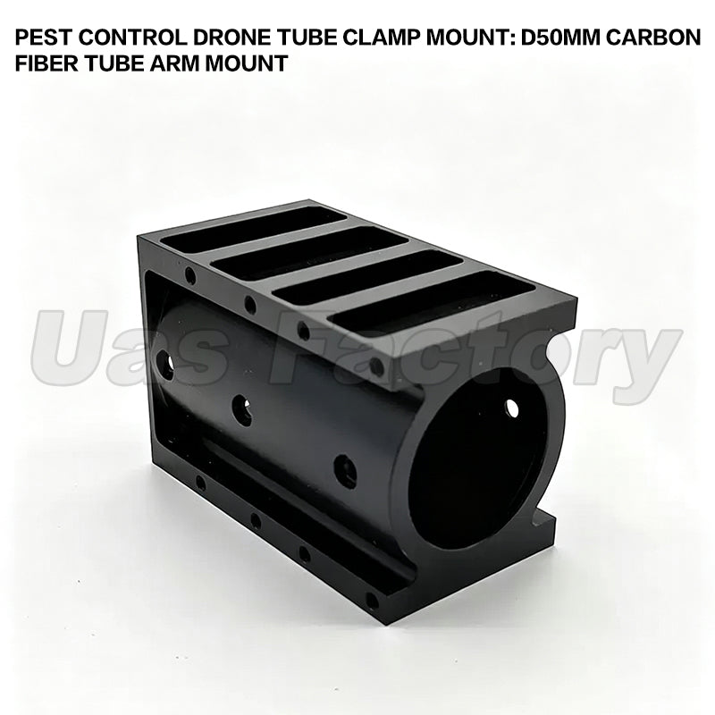 Pest Control Drone Tube Clamp Mount: D50mm Carbon Fiber Tube Arm Mount