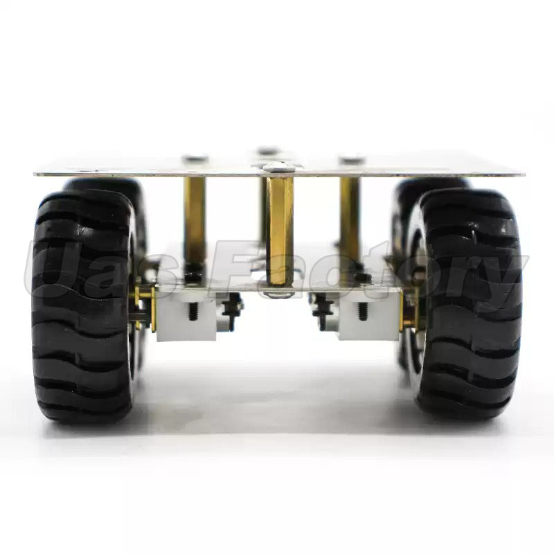 RoboCore SU1 Stainless Steel DIY Robot Car Kit – Metal Chassis Smart Line Following Robot for STEM Programming