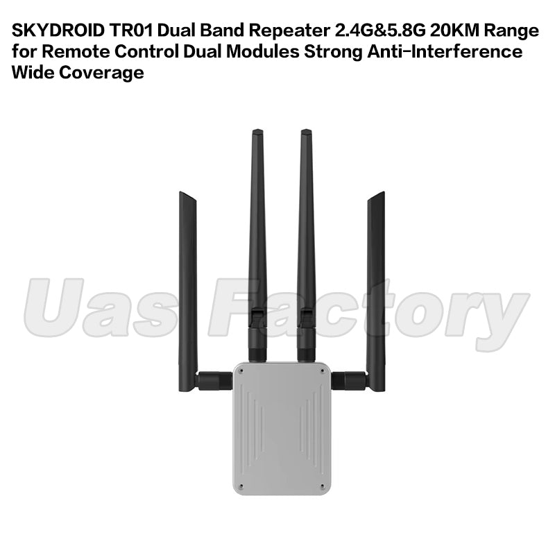 SKYDROID TR01 Dual Band Repeater 2.4G&5.8G 20KM Range for Remote Control Dual Modules Strong Anti-Interference Wide Coverage
