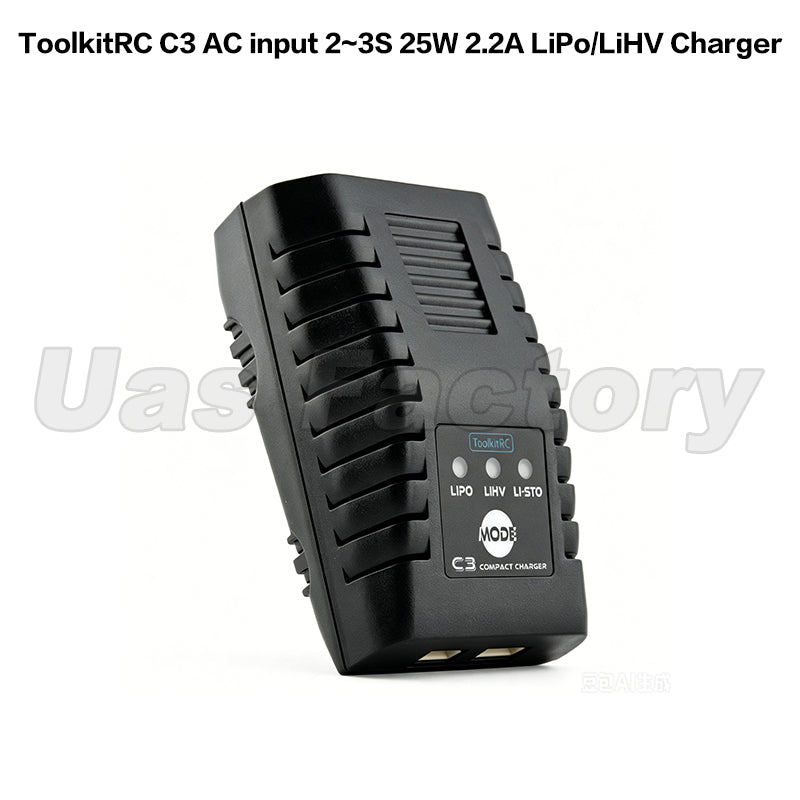 ToolkitRC C3 AC input 2~3S 25W 2.2A LiPo/LiHV Charger