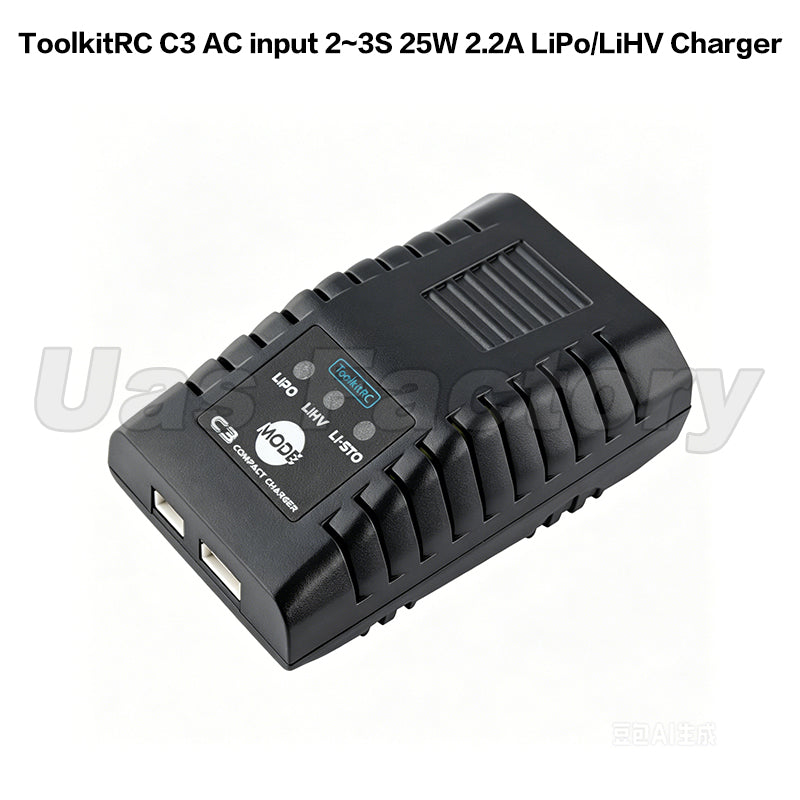 ToolkitRC C3 AC input 2~3S 25W 2.2A LiPo/LiHV Charger
