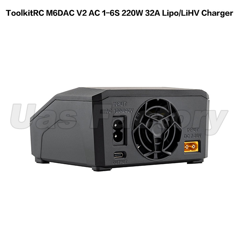 ToolkitRC M6DAC V2 AC 1-6S 220W 32A Lipo/LiHV Charger