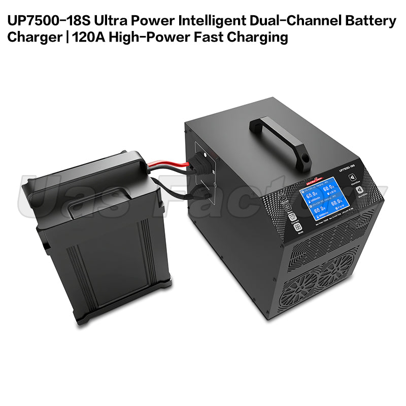 UP7500-18S Ultra Power Intelligent Dual-Channel Battery Charger | 120A High-Power Fast Charging