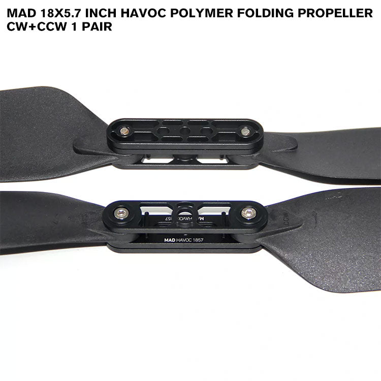 18x5.7 Inch HAVOC Polymer Folding Propeller CW+CCW 1 Pair