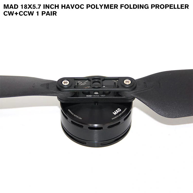 18x5.7 Inch HAVOC Polymer Folding Propeller CW+CCW 1 Pair