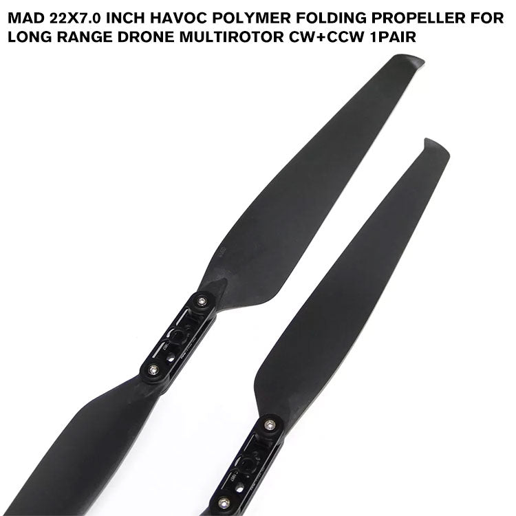 22x7.0 Inch HAVOC Polymer Folding Propeller For Long Range Drone Multirotor Cw+CCW 1pair