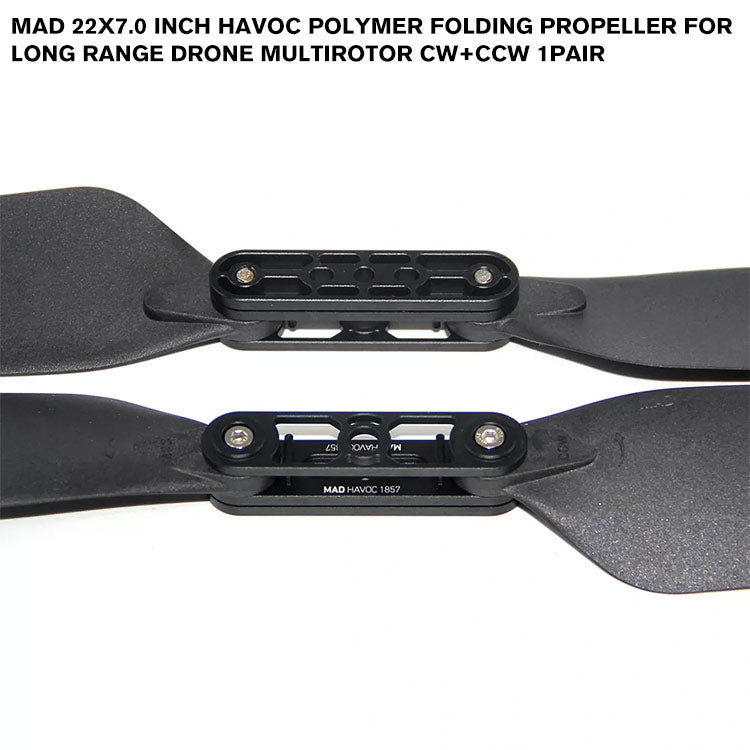 22x7.0 Inch HAVOC Polymer Folding Propeller For Long Range Drone Multirotor Cw+CCW 1pair