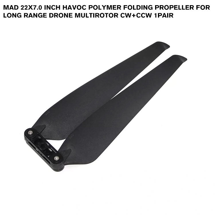 22x7.0 Inch HAVOC Polymer Folding Propeller For Long Range Drone Multirotor Cw+CCW 1pair