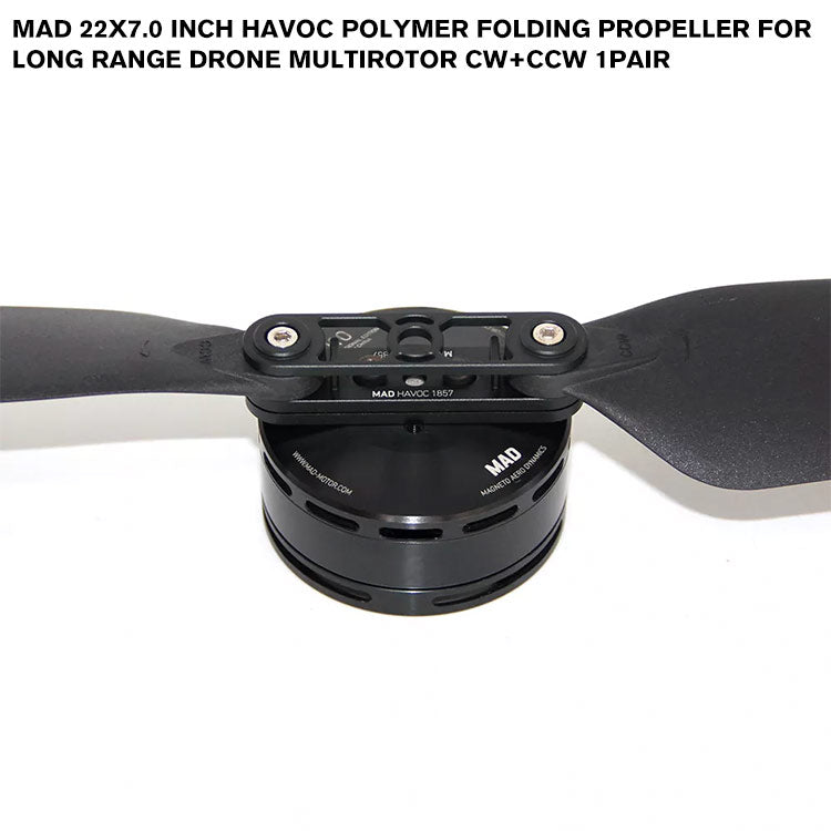 22x7.0 Inch HAVOC Polymer Folding Propeller For Long Range Drone Multirotor Cw+CCW 1pair