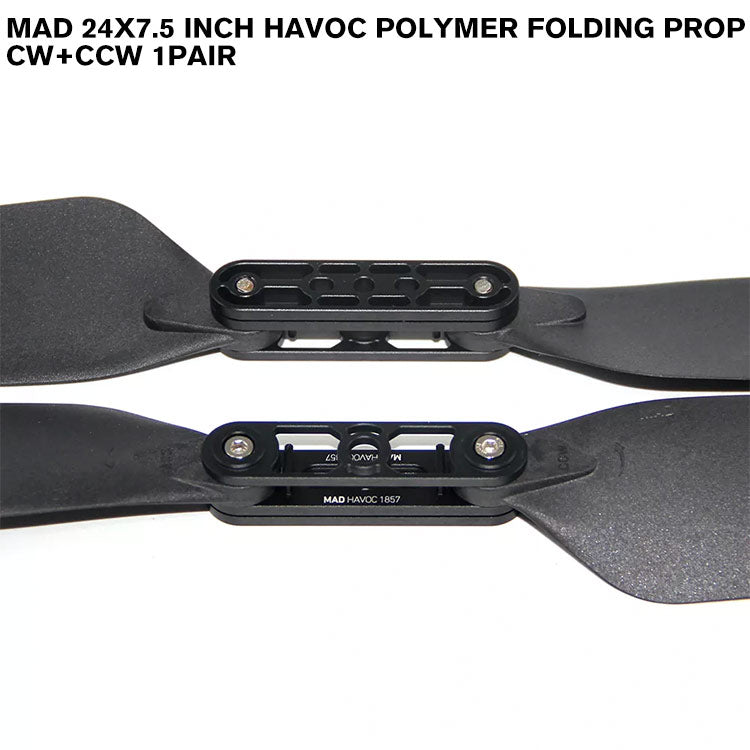 24x7.5 Inch HAVOC Polymer Folding Prop CW+CCW 1pair