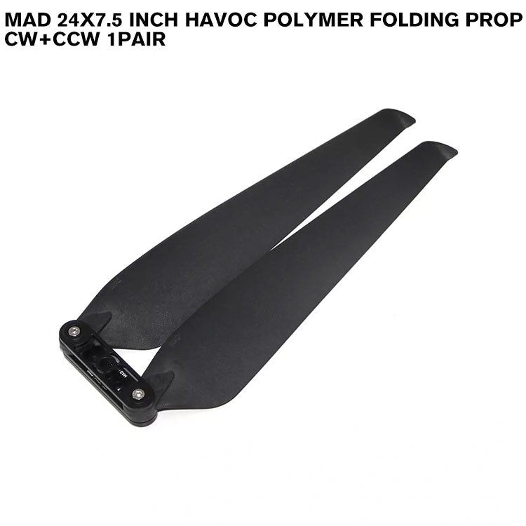 24x7.5 Inch HAVOC Polymer Folding Prop CW+CCW 1pair