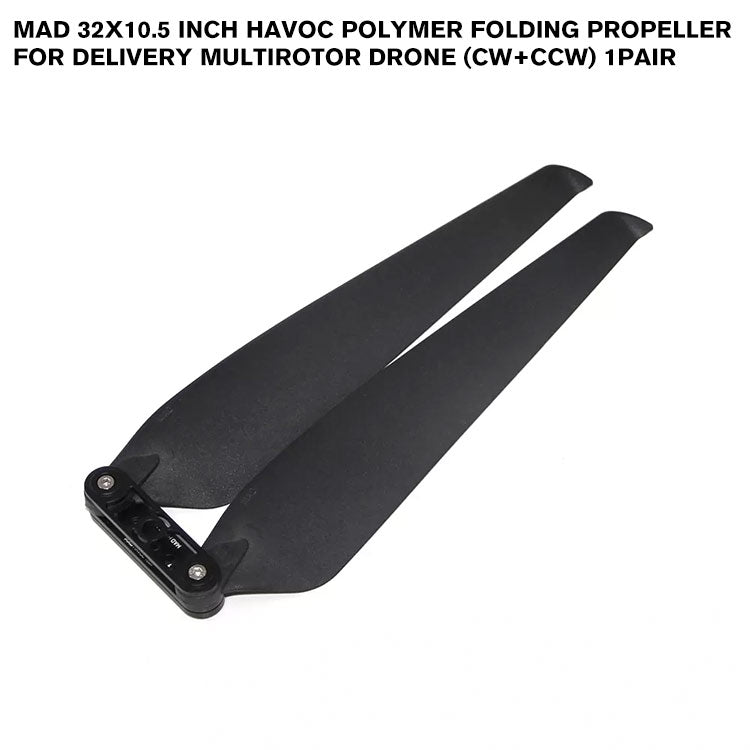 32x10.5 Inch HAVOC Polymer Folding Propeller For Delivery Multirotor Drone (CW+CCW) 1pair