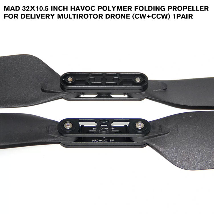 32x10.5 Inch HAVOC Polymer Folding Propeller For Delivery Multirotor Drone (CW+CCW) 1pair