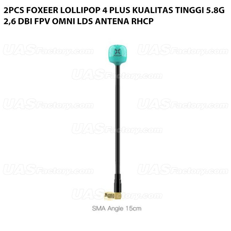 2pcs Foxeer Lollipop 4 Plus Kualitas Tinggi 5.8G 2,6 DBi FPV Omni LDS Antena RHCP