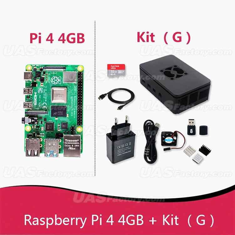 Official Original Raspberry Pi 4 Model B Dev Board or 4b Kit(G) RAM 1GB 2GB 4GB 8GB Core CPU 1.5Ghz 3 Speeder Than Pi 3B+