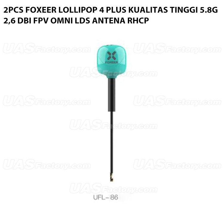 2pcs Foxeer Lollipop 4 Plus Kualitas Tinggi 5.8G 2,6 DBi FPV Omni LDS Antena RHCP