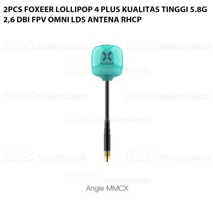 2pcs Foxeer Lollipop 4 Plus Kualitas Tinggi 5.8G 2,6 DBi FPV Omni LDS Antena RHCP