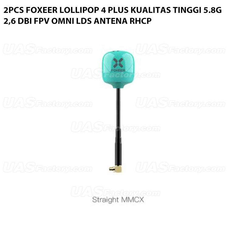 2pcs Foxeer Lollipop 4 Plus Kualitas Tinggi 5.8G 2,6 DBi FPV Omni LDS Antena RHCP