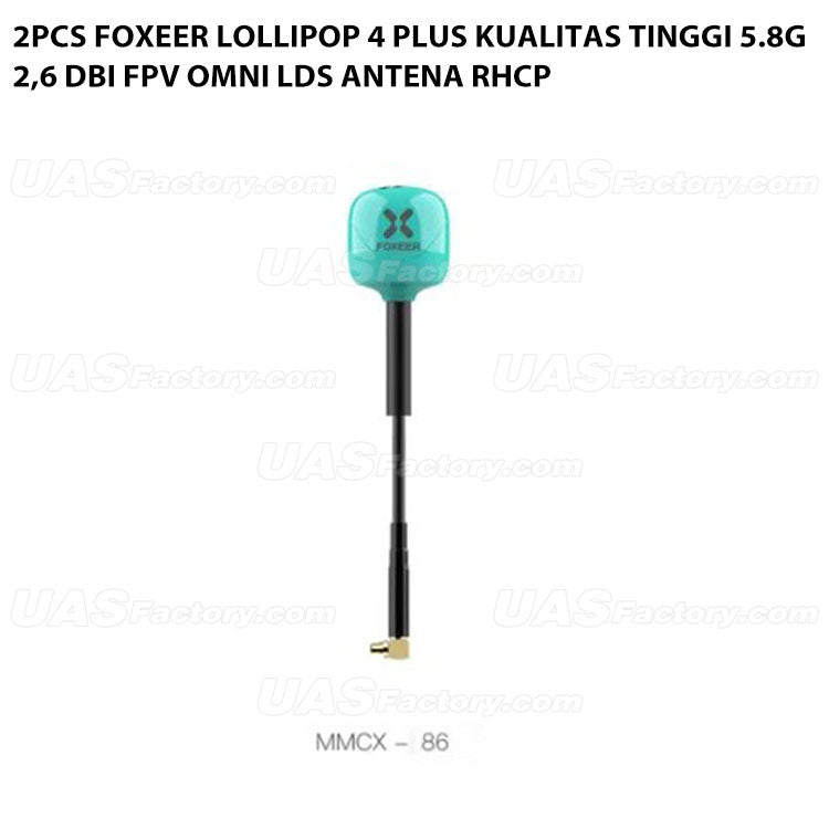 2pcs Foxeer Lollipop 4 Plus Kualitas Tinggi 5.8G 2,6 DBi FPV Omni LDS Antena RHCP