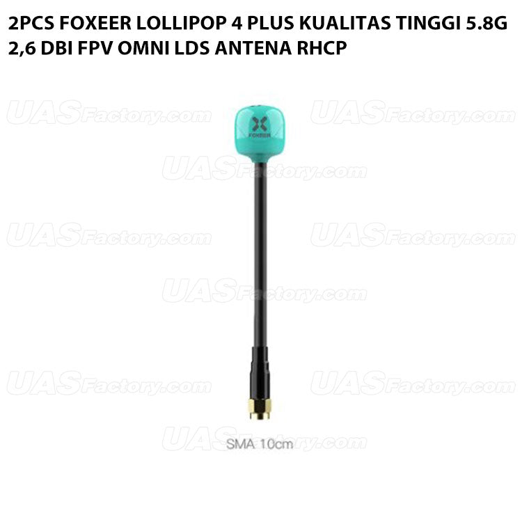 2pcs Foxeer Lollipop 4 Plus Kualitas Tinggi 5.8G 2,6 DBi FPV Omni LDS Antena RHCP