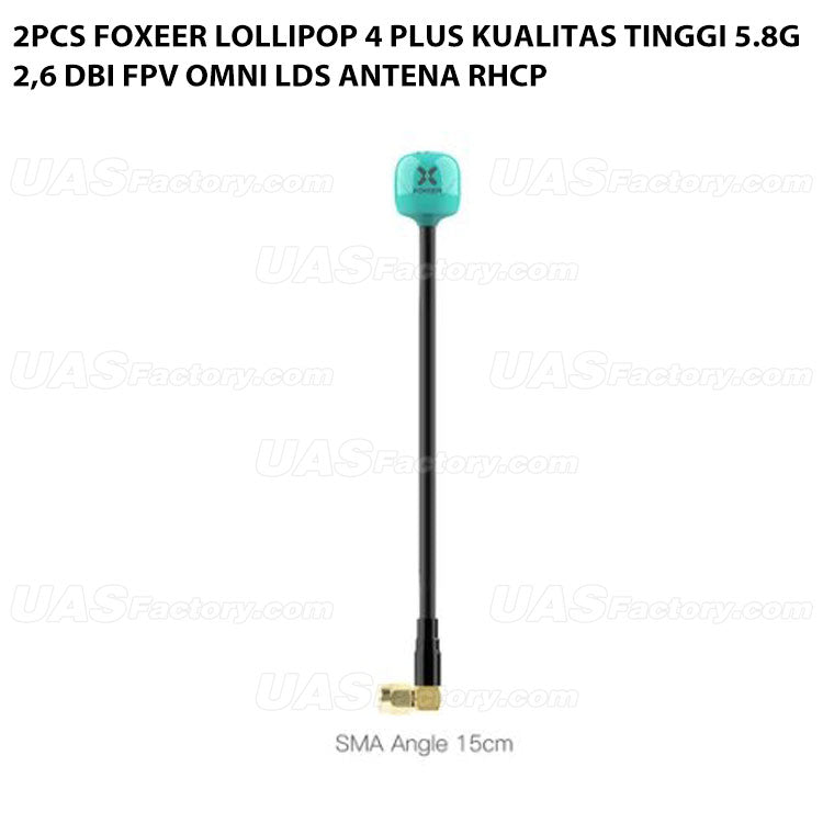 2pcs Foxeer Lollipop 4 Plus Kualitas Tinggi 5.8G 2,6 DBi FPV Omni LDS Antena RHCP