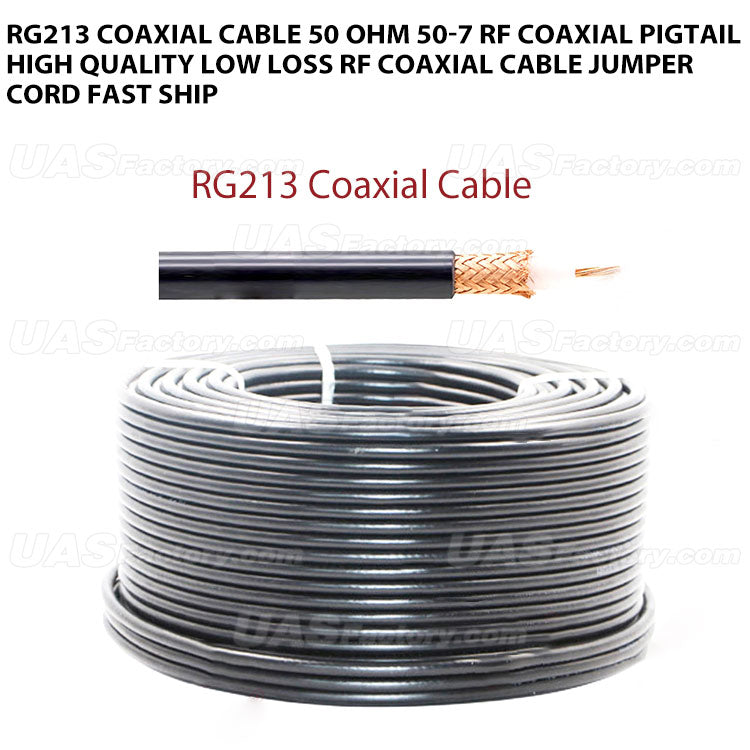 RG213 Coaxial Cable 50 ohm 50-7 RF Coaxial Pigtail High Quality Low Loss RF Coaxial Cable Jumper Cord Fast Ship