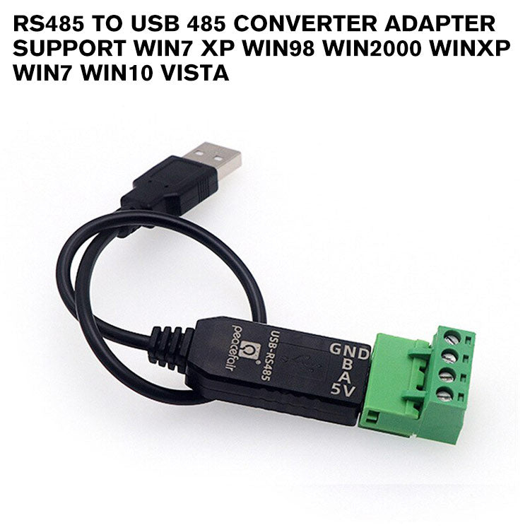 RS485 To USB 485 Converter Adapter Support Win7 XP WIN98 WIN2000 WINXP WIN7 WIN10 VISTA