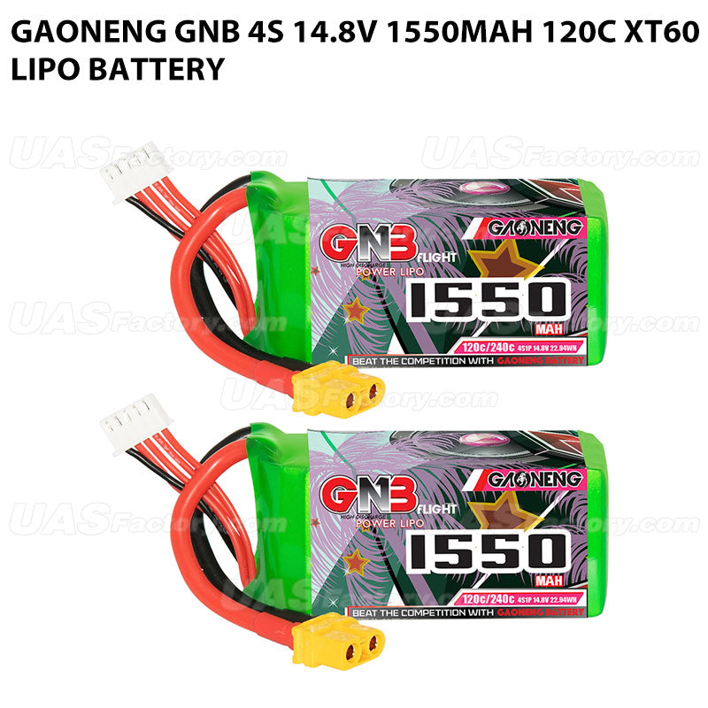 GAONENG GNB 4S 14.8V 1550mAh 120C XT60 LiPo Battery