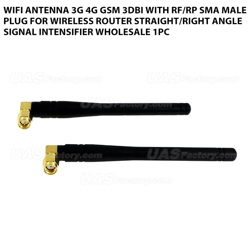 Wifi Antenna 3G 4G GSM 3dBi with RF/RP SMA Male Plug for Wireless Router Straight/Right Angle Signal Intensifier Wholesale 1pc