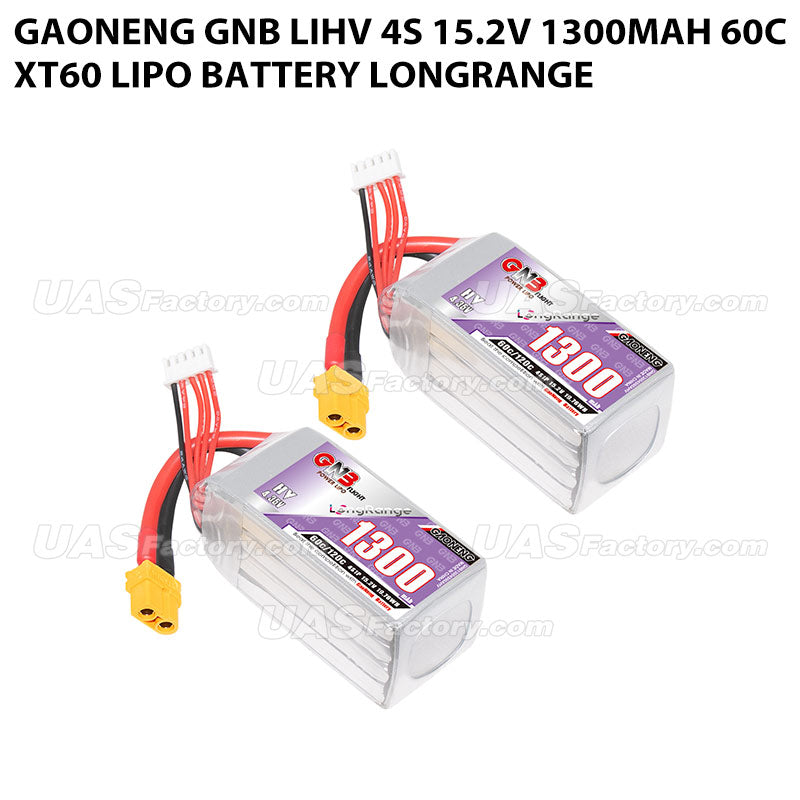 GAONENG GNB LiHV 4S 15.2V 1300mAh 60C XT60 LiPo Battery LongRange