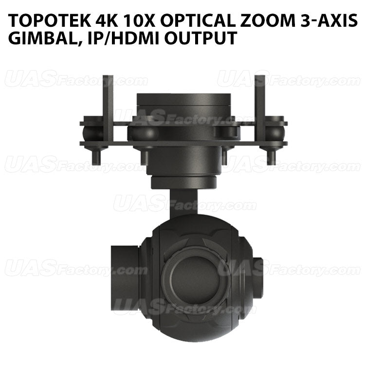 Topotek 4K 10X Optical zoom 3-Axis Gimbal, IP/HDMI output