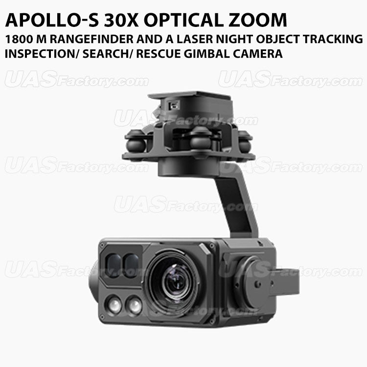 Apollo-S 30X optical zoom 1800 m rangefinder and a laser night Object tracking  inspection/ search/ rescue gimbal camera