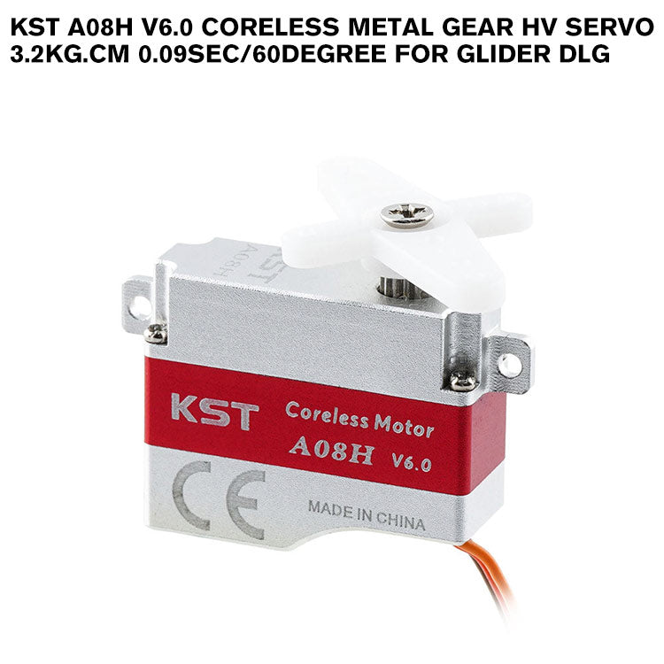 A08H V6.0 Coreless Metal Gear HV Servo 3.2kg.cm 0.09sec/60degree for Glider DLG