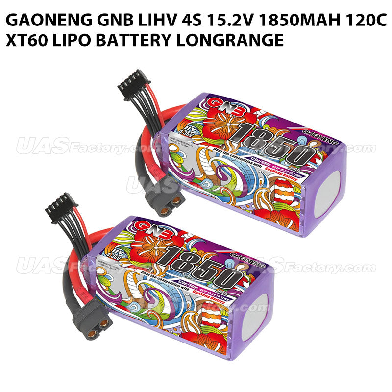 GAONENG GNB LiHV 4S 15.2V 1850mAh 120C XT60 LiPo Battery LongRange