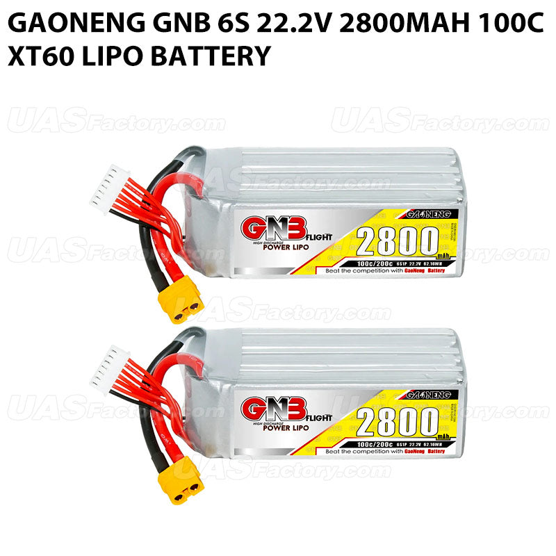 GAONENG GNB 6S 22.2V 2800mAh 100C XT60 LiPo Battery