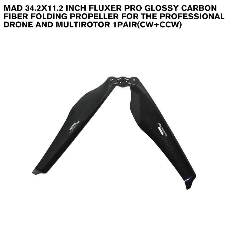 34.2X11.2 Inch FLUXER Pro Glossy Carbon Fiber Folding Propeller For The Professional Drone And Multirotor 1pair(CW+CCW)