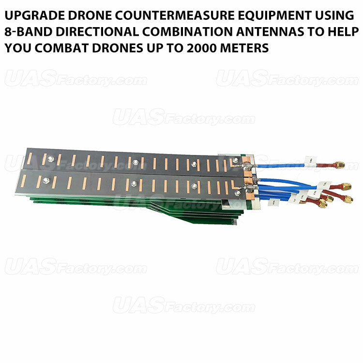 Upgrade drone countermeasure equipment using 8-band directional combination antennas to help you combat drones up to 2000 meters