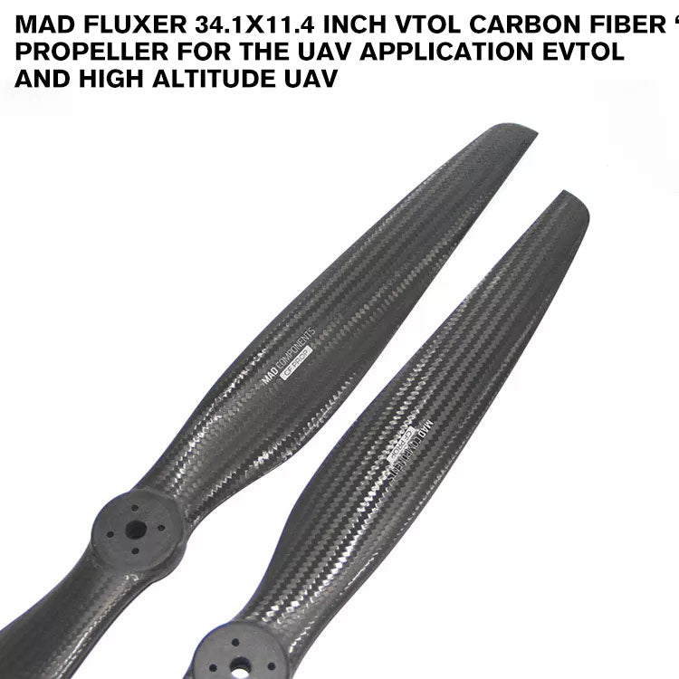 FLUXER 34.1x11.4 Inch VTOL Carbon Fiber Propeller For The UAV Application EVTOL And High Altitude UAV