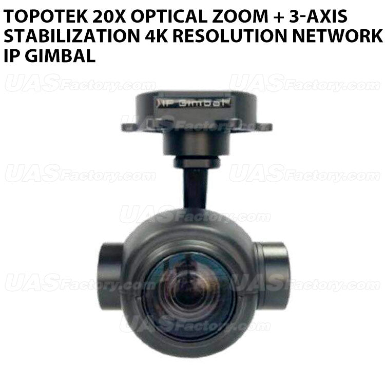 Topotek 20x Optical Zoom + 3-Axis Stabilization 4K Resolution Network IP Gimbal