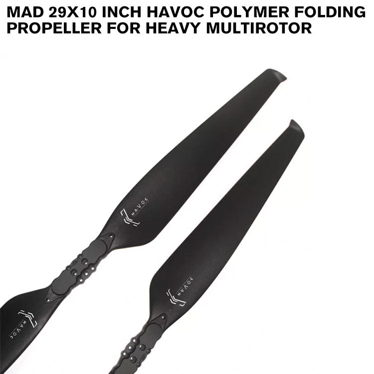 29x10 Inch HAVOC Polymer Folding Propeller For Heavy Multirotor