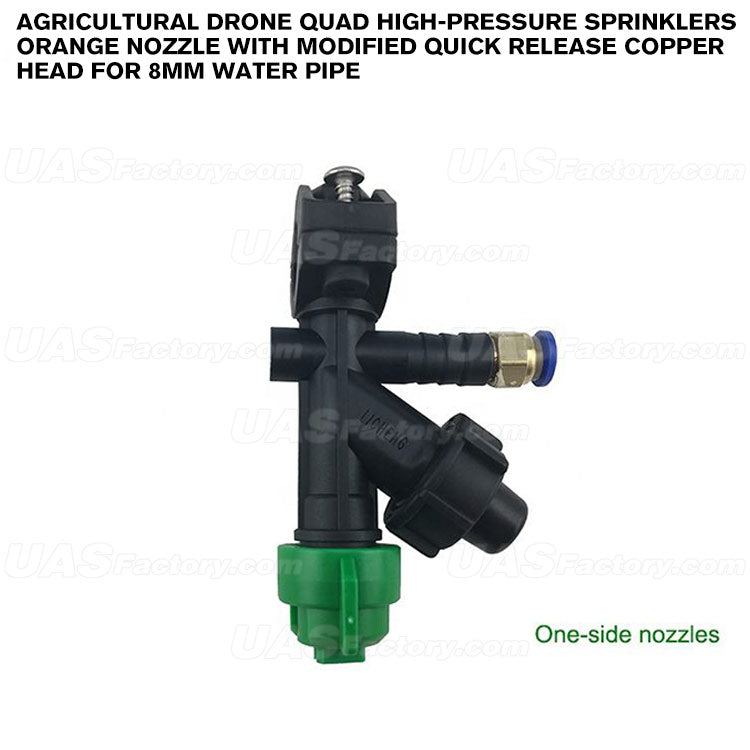 Agricultural Drone Quad High-pressure Sprinklers Orange Nozzle With Modified Quick Release Copper Head For 8mm Water Pipe