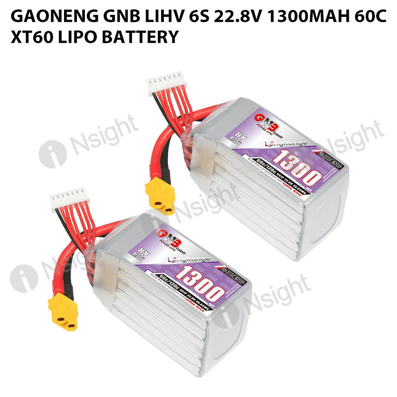 GAONENG GNB LiHV 6S 22.8V 1300mAh 60C XT60 LiPo Battery