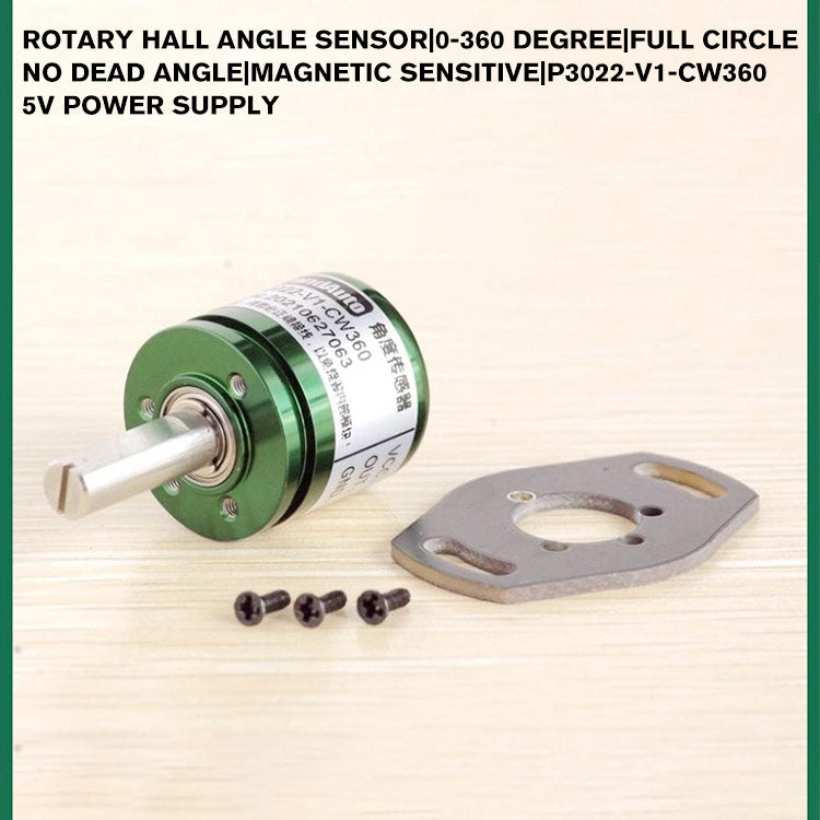 Rotary Hall Angle Sensor|0-360 Degree|Full Circle No Dead Angle|Magnetic Sensitive|P3022-V1-CW360 5V power supply