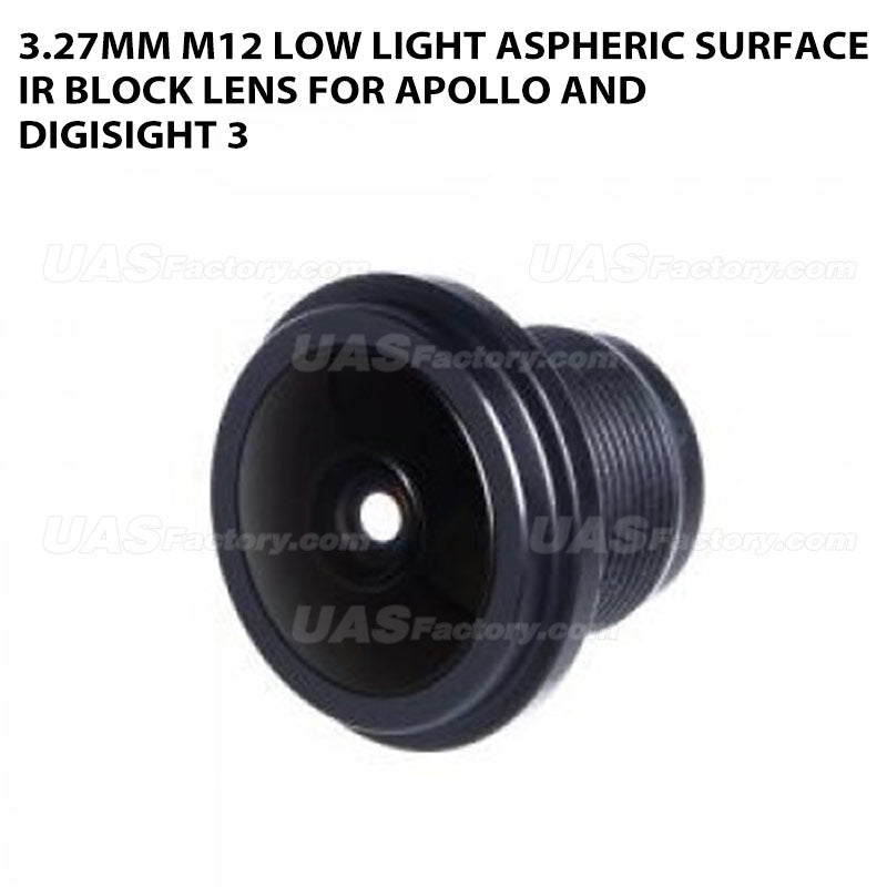 3.27mm M12 Low Light Aspheric Surface IR Block Lens For Apollo and Digisight 3