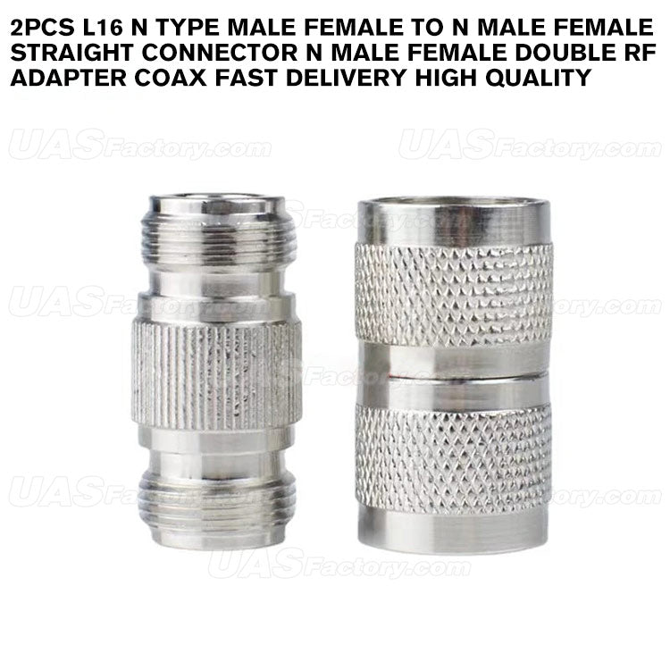 2Pcs L16 N Type Male Female To N Male Female Straight Connector N Male Female Double RF Adapter Coax Fast Delivery High Quality