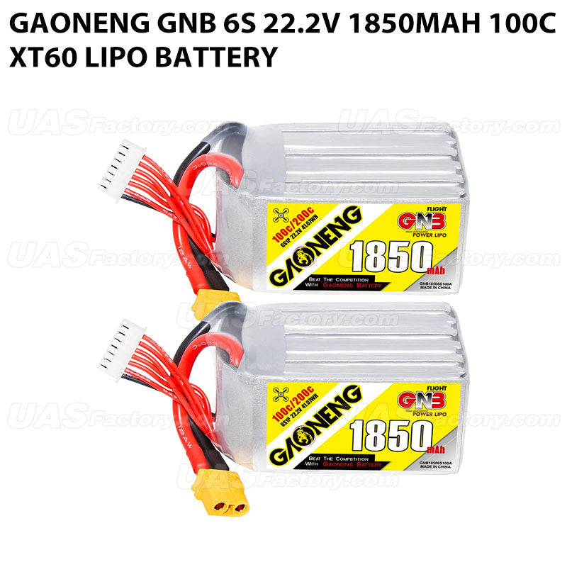 GAONENG GNB 6S 22.2V 1850mAh 100C XT60 LiPo Battery