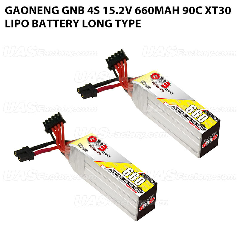 GAONENG GNB 4S 15.2V 660mAh 90C XT30 LiPo Battery Long Type