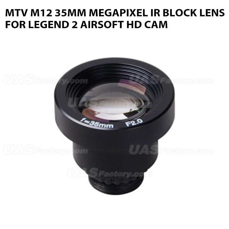 MTV M12 35mm Megapixel IR block Lens For Legend 2 Airsoft HD Cam